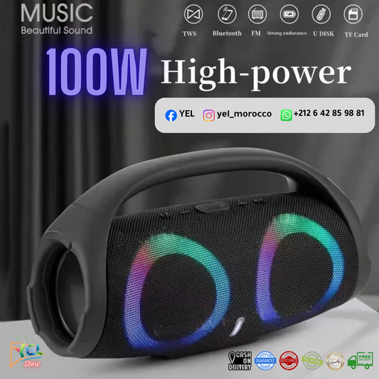 Booms Box 3 Mini™ – مكبر صوت بلوتوث RGB 🔊💦