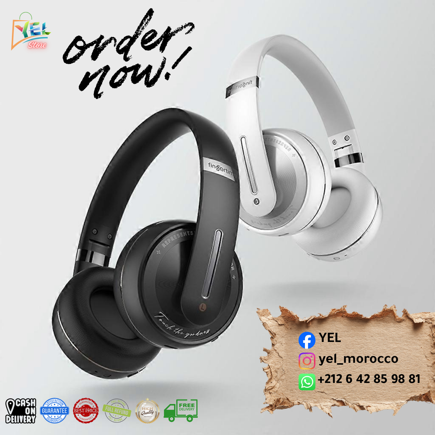 سماعات JOKO H-18 Bass™ Bluetooth - صوت عالي الدقة وعمر بطارية يصل إلى 30 ساعة 🎧