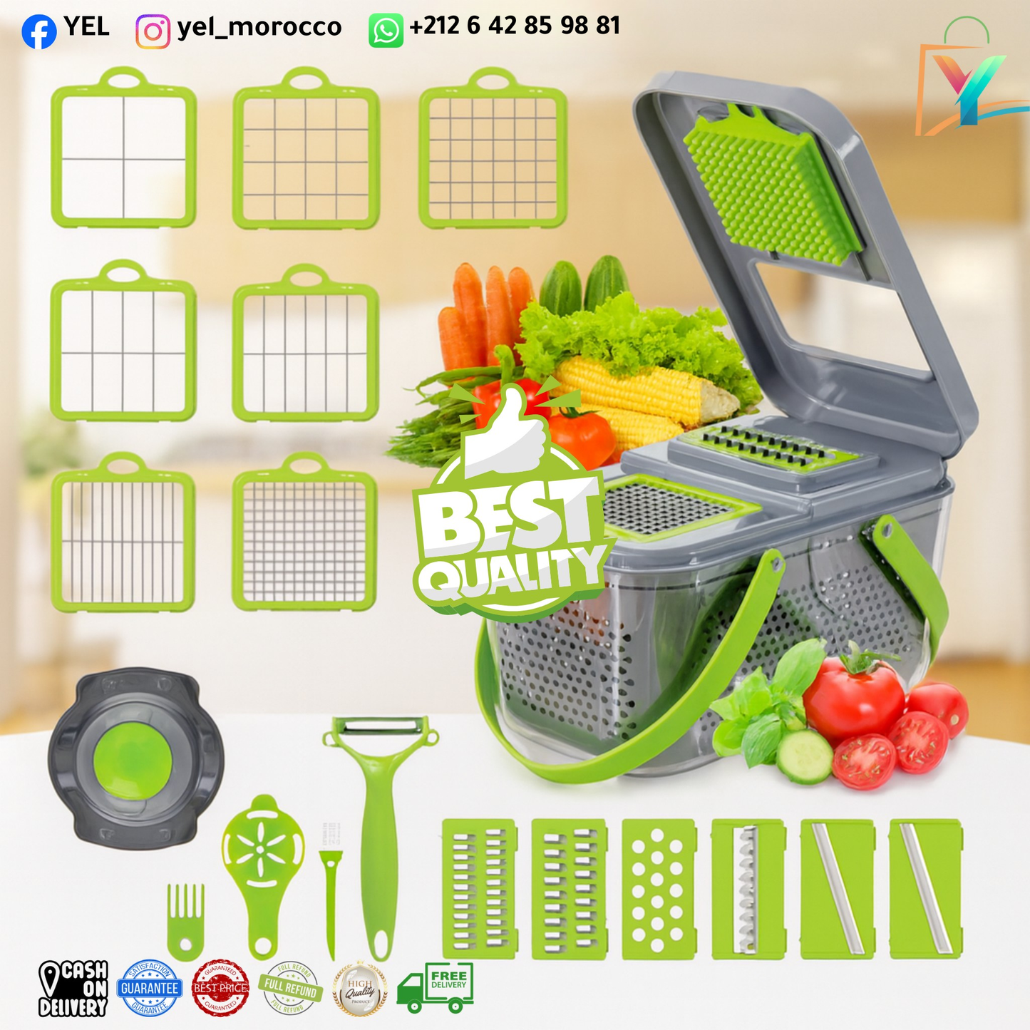 قطاعة خضراوات متعددة الوظائف 22 في 1 – Veggie Slicer™