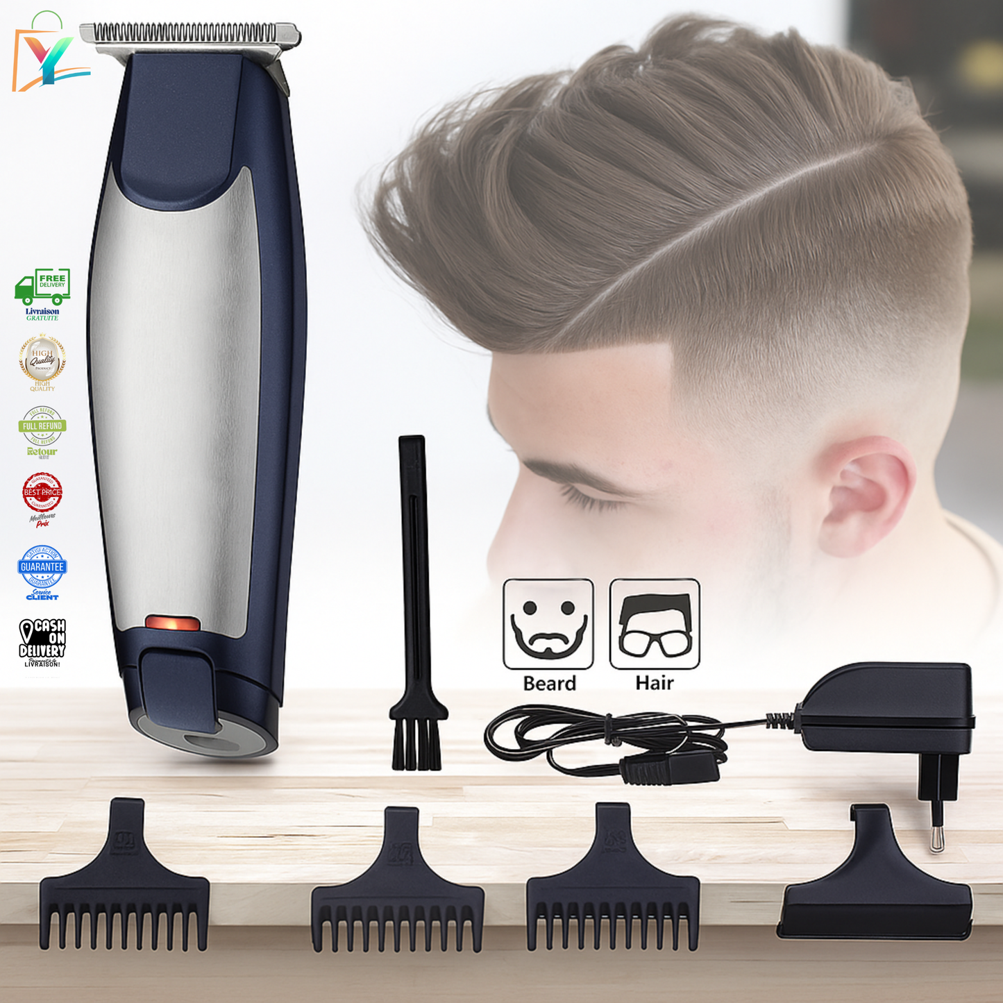 ماكينة قص الشعر الاحترافية SH-5022 من SHINON - قص سريع ودقيق 💈